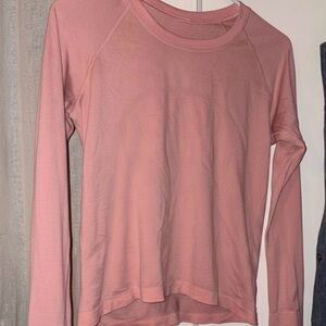 Women's Pink Lululemon Long Sleeve Top